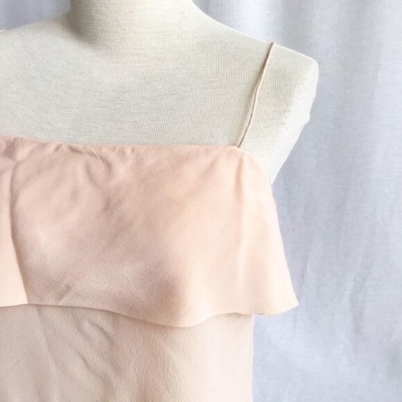Club Monaco peachy silk ruffle tank size Small - Picture 2 of 7